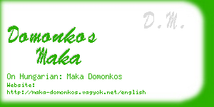 domonkos maka business card